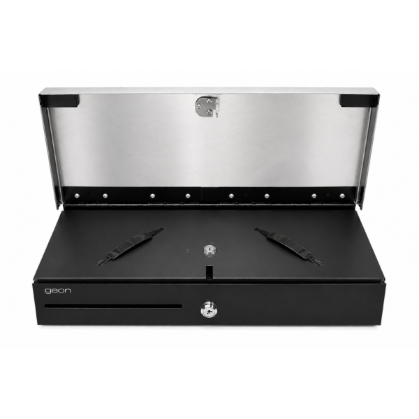 Cajón Portamonedas GEON Vertical Acero INOX, 6 compartimentos billetes, 8 compartimentos monedas