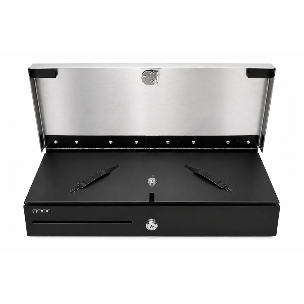 Cajón Portamonedas GEON VERTICAL Acero INOX, 6 compartimentos billetes, 8 compartimentos monedas