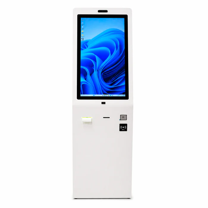 Quiosco Windows 32", I5 6th, 8GB RAM, SSD 128GB, Impresora 80mm, 2D, NFC, Chip Card Reader