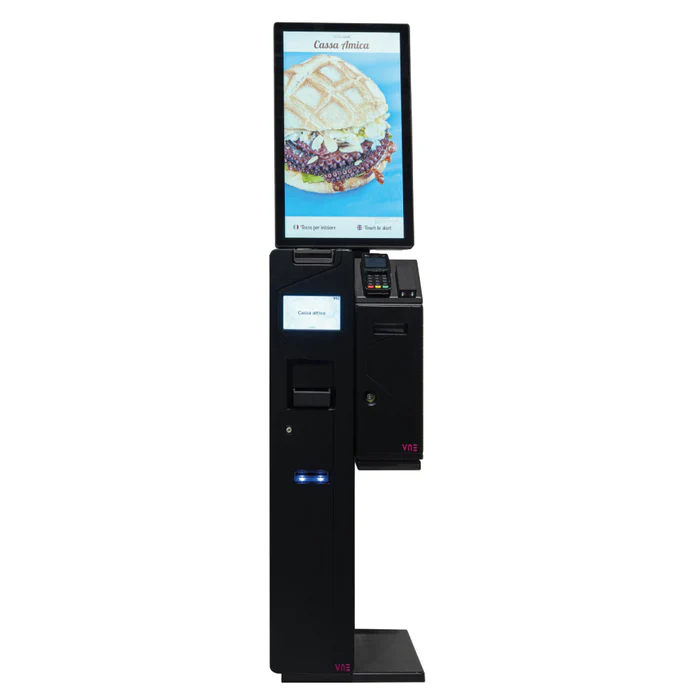 Quiosco VNE SELF PAY 27", Pago Efectivo + Tarjeta, Reciclador JCM UBA Pro RQ