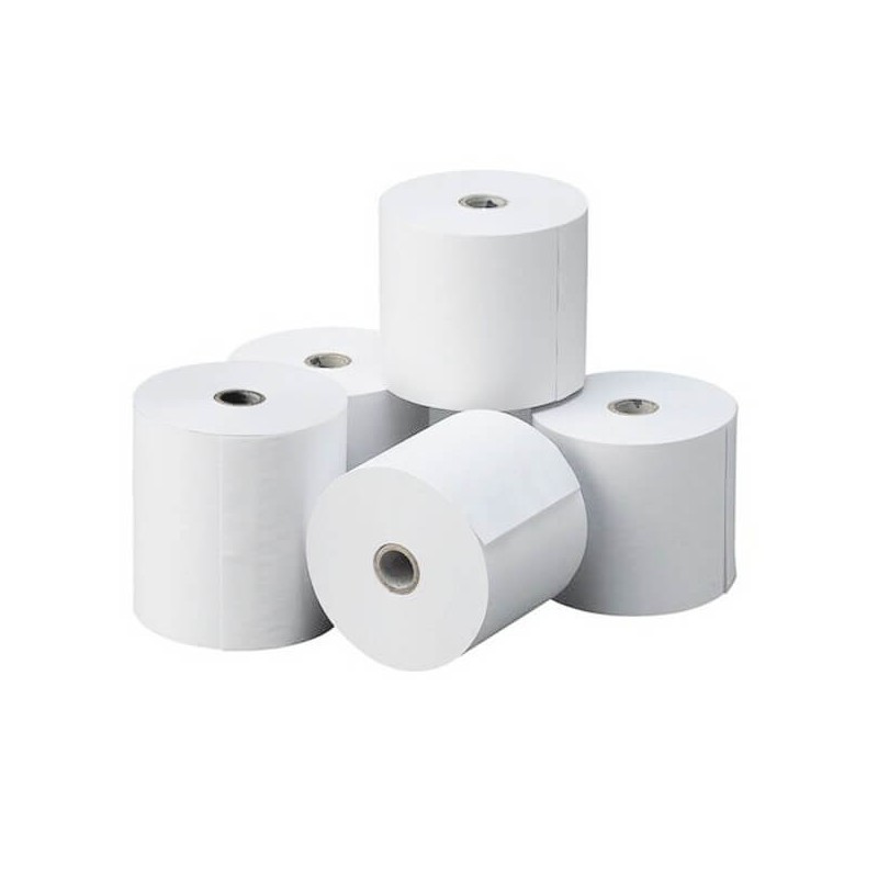 CAJA 50 Rollos 80x80 Térmico Adhesivo Continuo