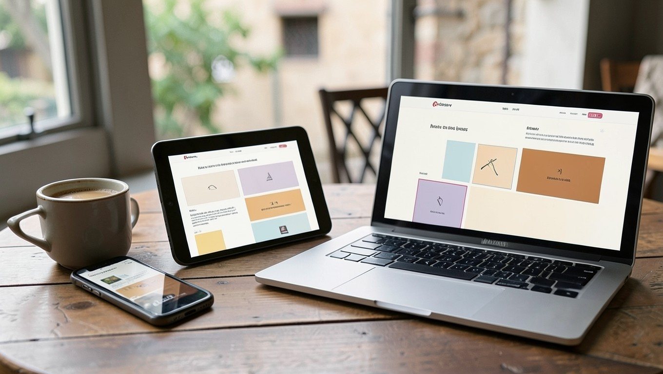 Diseño web responsive: la misma web en un móvil, una tableta y un portátil