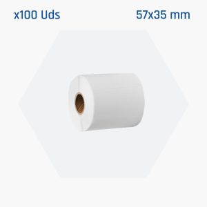 100 rollos de papel para datáfono 57x35 mm sin BPA de iggual