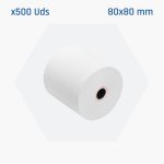 500 rollos de papel térmico 80x80 mm sin BPA de iggual