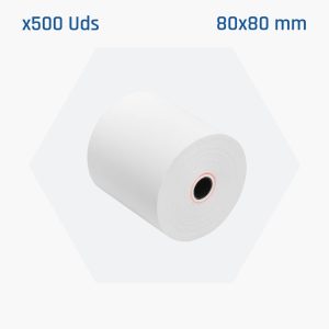 500 rollos de papel térmico 80x80 mm sin BPA de iggual