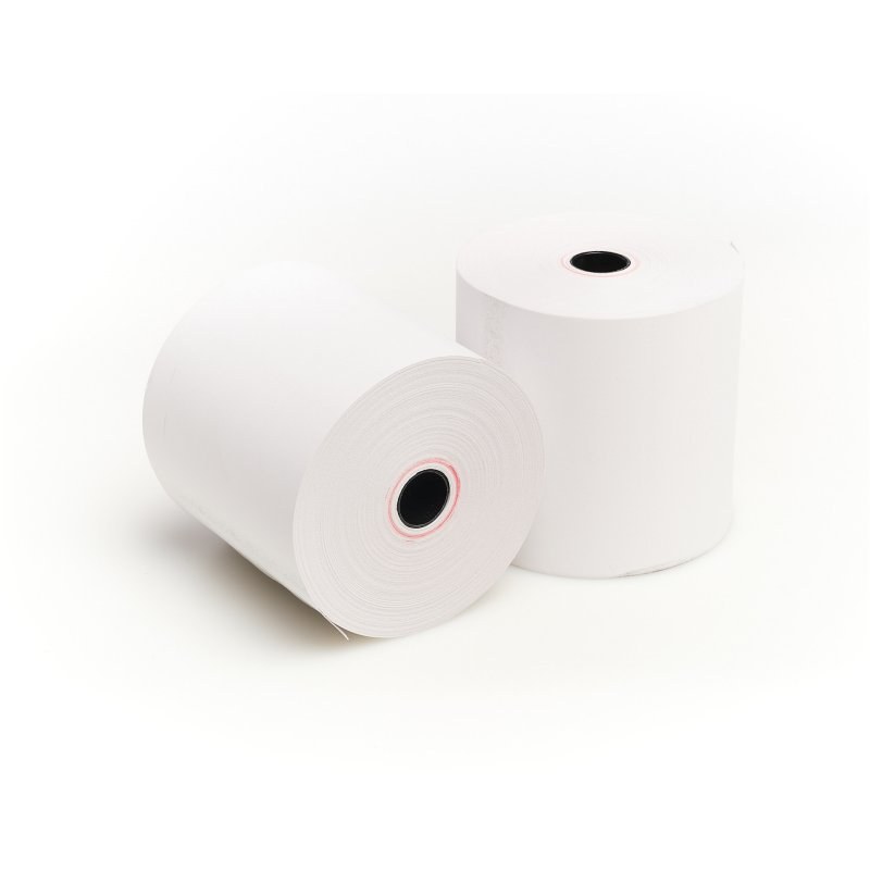 Caja de 50 rollos de papel térmico 80x80 mm sin BPA de iggual