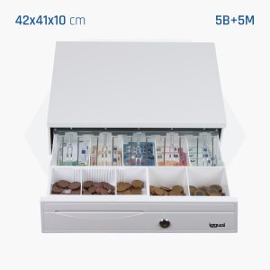iggual Cajón portamonedas IRON-30PW · 5+5, blanco puro