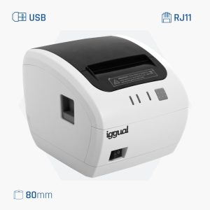 iggual Impresora térmica de tickets TP EASY 80W · USB, 80 mm, blanca