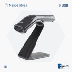Lector de códigos de barras 1D USB L1DUSB-B-AX con soporte de iggual