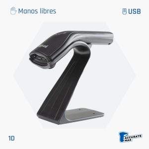 Lector de códigos de barras 1D USB L1DUSB-B-AX con soporte de iggual
