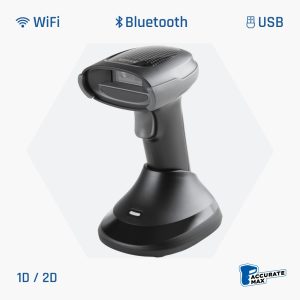 Lector de códigos de barras 2D inalámbrico L2DBT-D-AX con base de carga de iggual