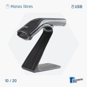Lector de códigos de barras 2D USB L2DUSB-B-AX con soporte de iggual