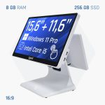 TPV doble pantalla blanco 15,6″ + 11,6″ de iggual