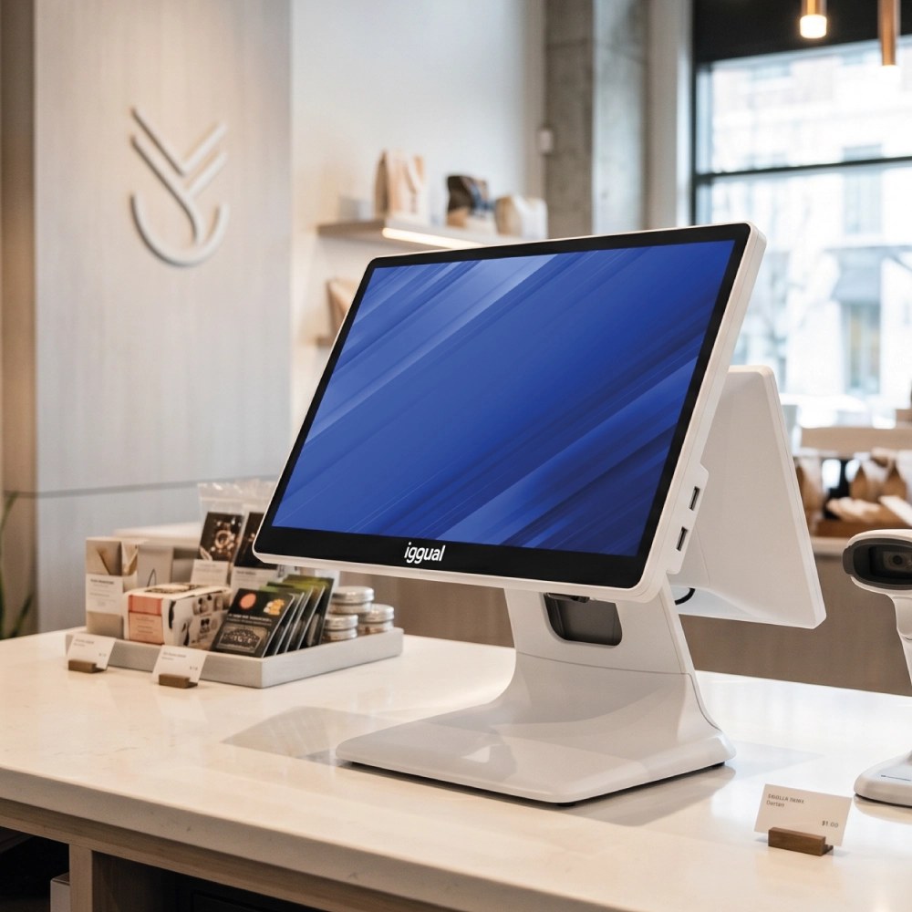 TPV doble pantalla blanco 15,6″ + 11,6″ de iggual, vista 3