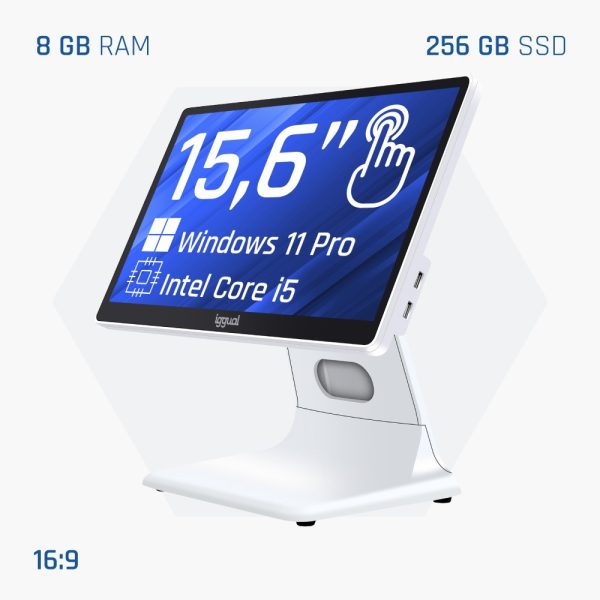 iggual TPV i5 blanco 15,6″ Full HD · 8 GB + 256 GB SSD, Windows 11 Pro