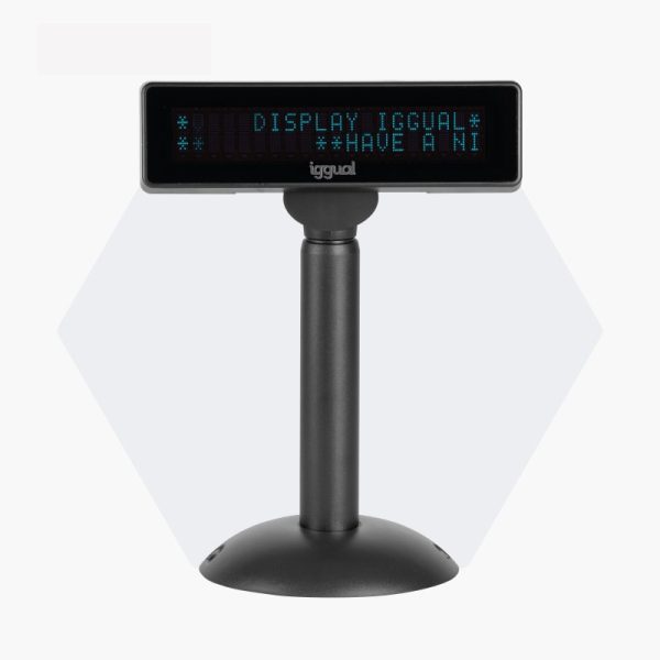 iggual Visor de cliente VFD para TPV INFO DISPLAY · USB, altura regulable