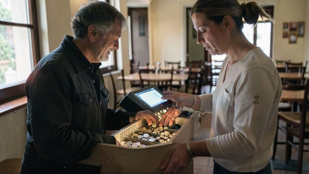 Software de doble uso: cierre de caja en un restaurante con el TPV y el cajón portamonedas